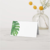 Tropische Monstera Palm Leaf Blank Place Kaarten (Voorkant)