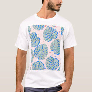 Tropische Monstera: Terrazzo Patroon T-shirt