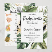 Tropische Monstera vrijgezellenfeest Kaart (Voorkant / Achterkant)