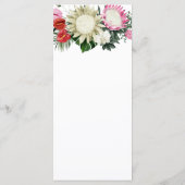 Tropische Monstera Waterverf Protea | Menu Weddens (Achterkant)