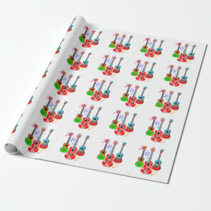 Tropische muziek van Ukulele Player Cadeaupapier