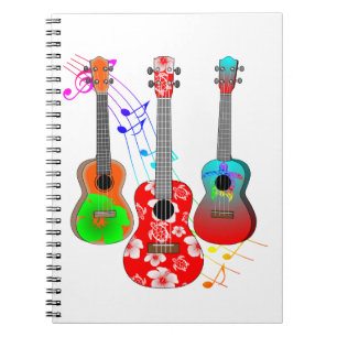 Tropische muziek van Ukulele Player Notitieboek