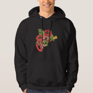 Tropische muziekgitaar Hawaiian Ukulele Hoodie