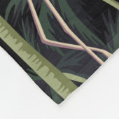 Tropische nacht wilde vogels flamingo, palm t fleece deken (Hoek)