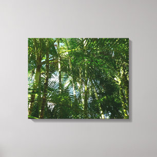 Tropische Natuur bos van palmbomen Canvas Afdruk
