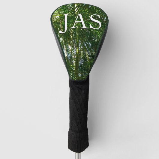 Tropische Natuur bos van palmbomen Golfheadcover (Voorkant)