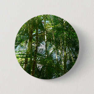 Tropische Natuur bos van palmbomen Ronde Button 5,7 Cm