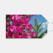 Tropische Natuur van Bougainvillea en Palm Cadeaulabel (Voorkant (Horizontaal))
