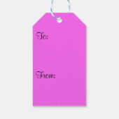 Tropische Natuur van Bougainvillea en Palm Cadeaulabel (Achterkant)