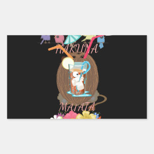 Tropische Natuur's Bounty" Kokosnoot limonade kuns Rechthoekige Sticker