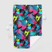 Tropische Neon Splash in Paradise Golfhanddoek (Insitu)