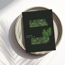 Tropische Night Moderne Minimalist Weddenschap Ini Uitnodigingen Wikkel