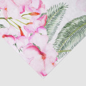 Tropische Oase Roze Groen Hawaïaans Bloemen Bruilo Tissuepapier (Detail)