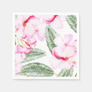 Tropische Oase Roze Groene Hawaïaanse Bruiloftsdou Servet
