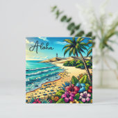 Tropische Oceaan Aloha Vakantie (Staand voorkant)