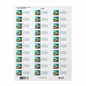 Tropische Oceaan Aloha Vakantie Etiket (Full Sheet)