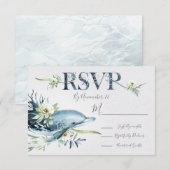 Tropische Oceaan Dolfijn Wedding response cards RS RSVP Kaartje (Voorkant / Achterkant)