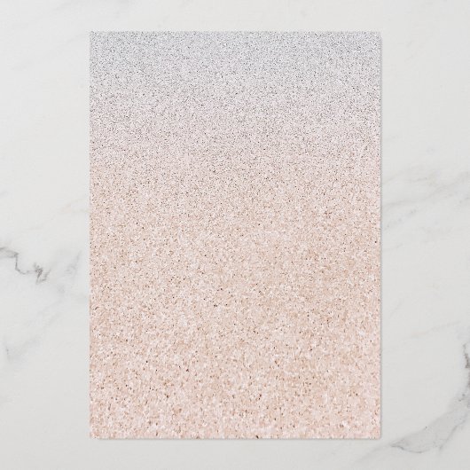 Tropische oceaan en zandstrand sparen de Datum Fol Folie Uitnodiging (Achterkant)