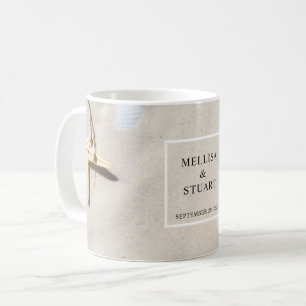 Tropische oceaan en zeestervis zomerstrand bruilof koffiemok