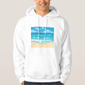 Tropische oceaan strand scene kustlandschap hoodie (Voorkant)