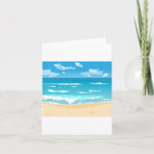 Tropische oceaan strand scene kustlandschap kaart (Voorkant)