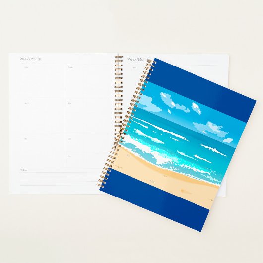 Tropische oceaan strand scene kustlandschap planner