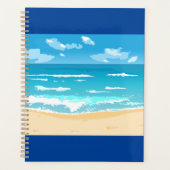 Tropische oceaan strand scene kustlandschap planner (Voorkant)