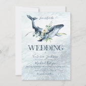 Tropische oceaan walvis bruiloft uitnodigingen (Voorkant)