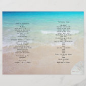 Tropische Ocean Beach Folded Wedding Programme (Achterkant)