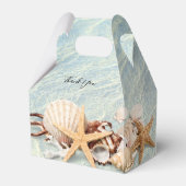 Tropische Ocean Beach Seashell Weddenschap Box Bedankdoosjes (Achterkant)