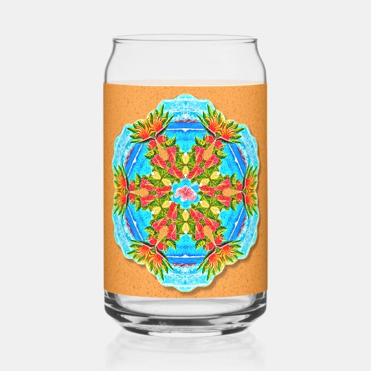 tropische oceanen blikvorm glas (Achterkant)
