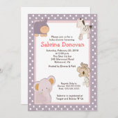 Tropische Oerwouden Dieren 5x7 Baby shower Kaart (Voorkant / Achterkant)