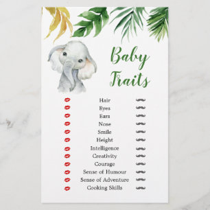Tropische Olifant Boy Baby shower Baby trekjes spe