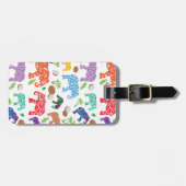 Tropische olifanten bagagelabel (Voorkant horizontaal)