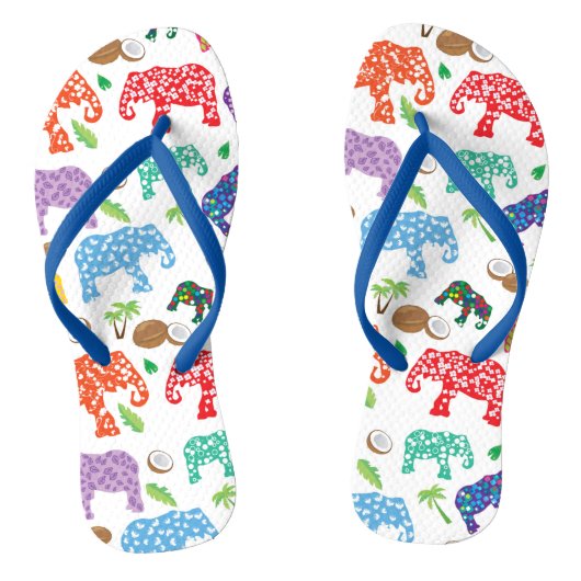 Tropische olifanten teenslippers (Voetbed)