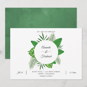 Tropische olifantenstraten stranden foto bruiloft kaart