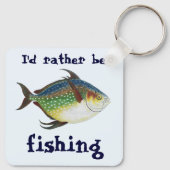 Tropische opaat, zeewaterdier sleutelhanger (Achterkant)