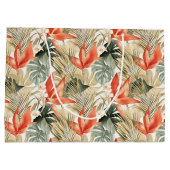 Tropische Oranje Anthurium Bloemige Bruiloft Feest Groot Cadeauzakje (Achterkant)