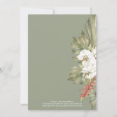 Tropische orchidee bloemenbruiloft kaart (Achterkant)