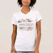 Tropische Orchidee en Monstera Bruidsmeisjes T-Shi T-shirt (Voorkant)