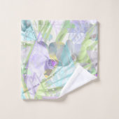 tropische orchidee- en palmbladeren bad handdoek (Wasdoekje)