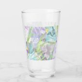 tropische orchidee- en palmbladeren glas (Achterkant)