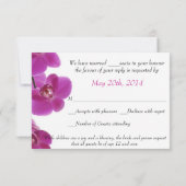 Tropische Orchidee Huwelijksuitnodiging Reactiekaa RSVP Kaartje (Achterkant)