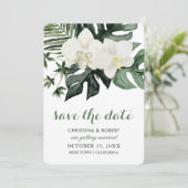Tropische Orchidee Monstera Botanisch Save The Dat Save The Date (Staand voorkant)