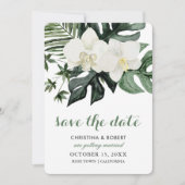 Tropische Orchidee Monstera Botanisch Save The Dat Save The Date (Voorkant)
