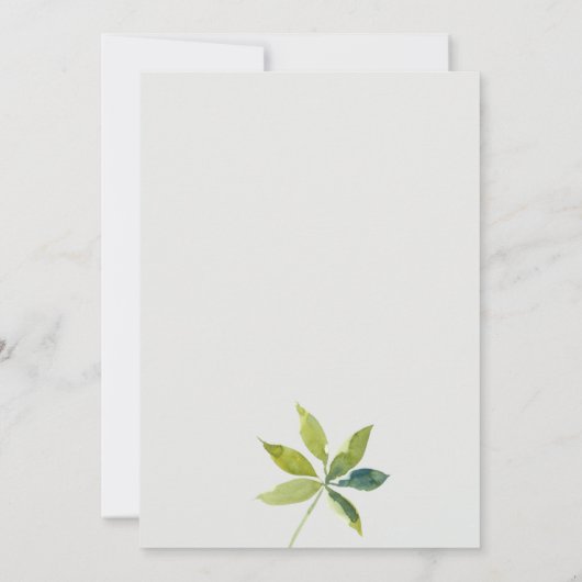 Tropische orchidee palmfauna Couples Shower Invite Bedankkaart (Achterkant)