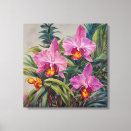 Tropische orchideeën - Canvas Art Print