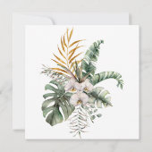 Tropische orchideeën Palms Floral Christelijk huwe Kaart (Achterkant)