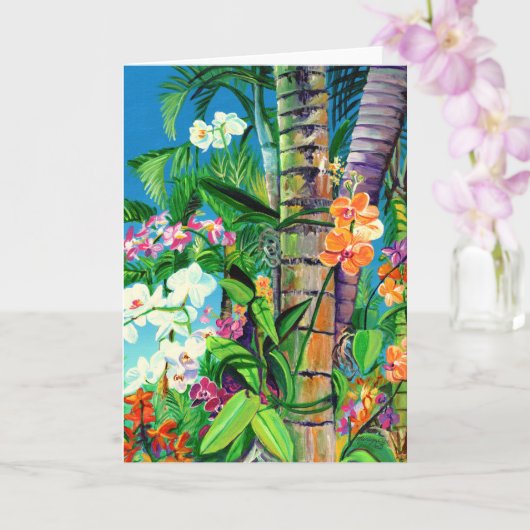 Tropische orchideeën van Hawaii-kaart Kaart (Orchidee)