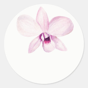 Tropische Paarse Orchidee bruiloft gunst Stickers